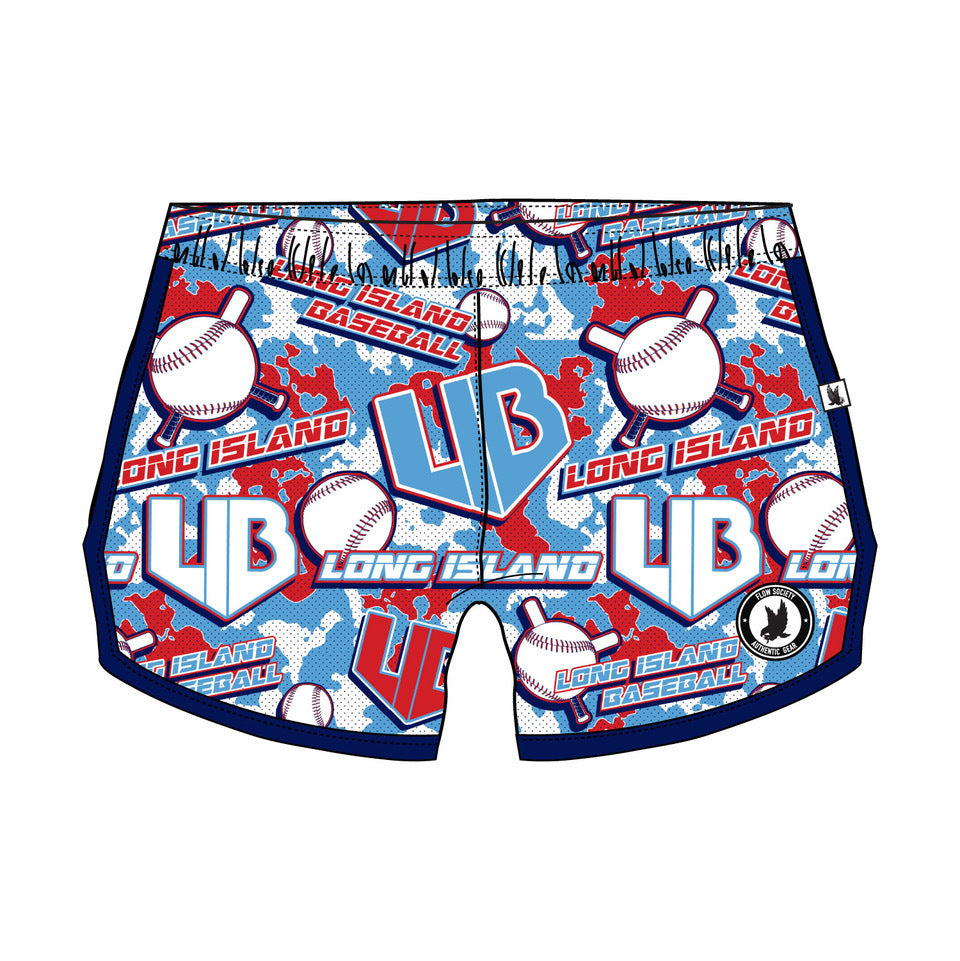 Girls & Women's Long Island Baseball Shorts - Comfortable & Styletic Athletic Shorts for Softball, Running, and Casual Wear