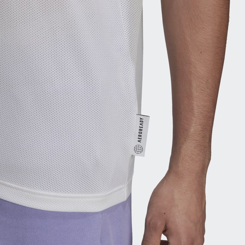 adidas Men's Graphic Mesh T-Shirt - Comfortable Casual Short Sleeve Tee for Workout, Gym & Everyday Wear