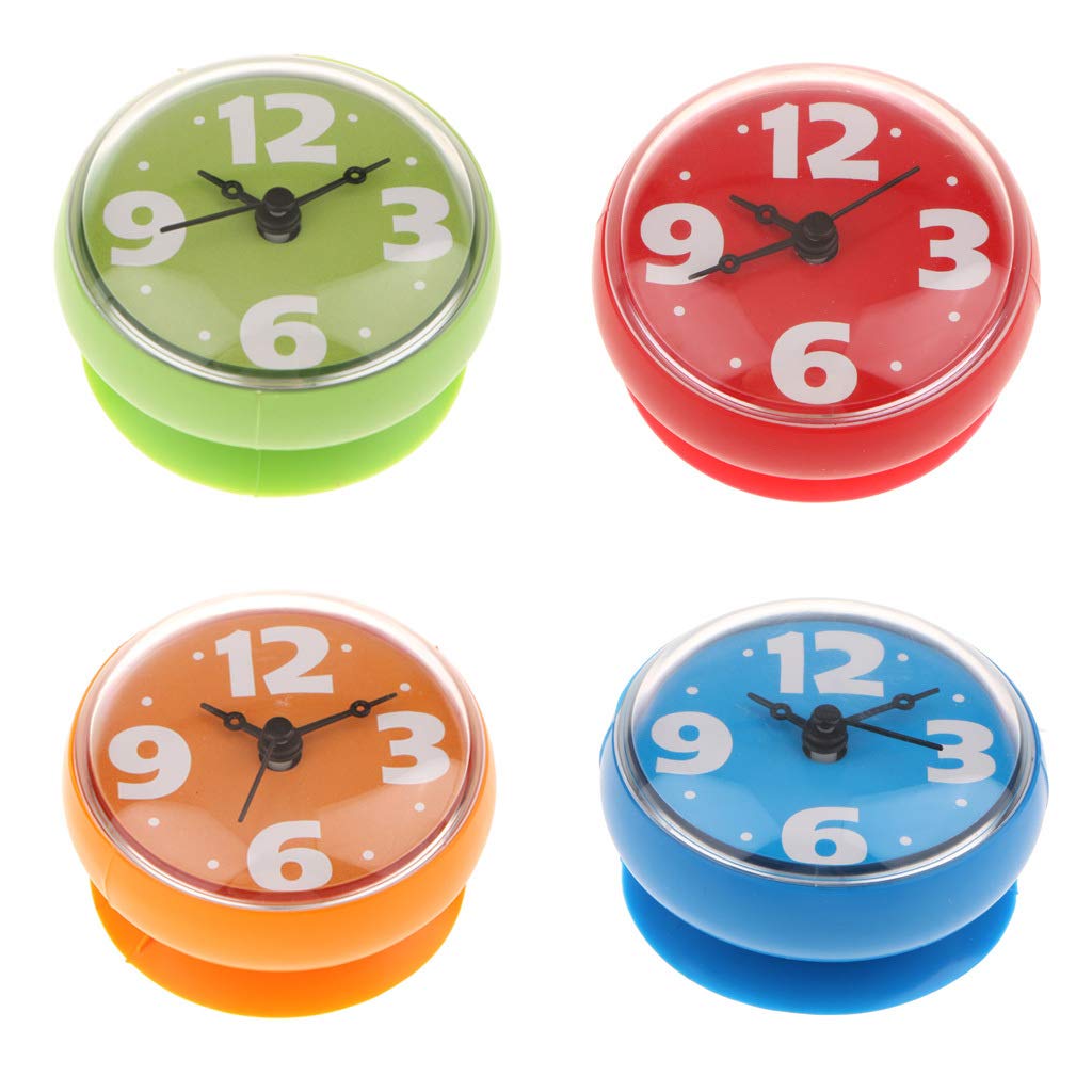 Waterproof Silicone Suction Cup Wall Clock Timer - Bathroom, Shower, Kitchen Decor - Green - Perfect for Home, Office, and Outdoor Use