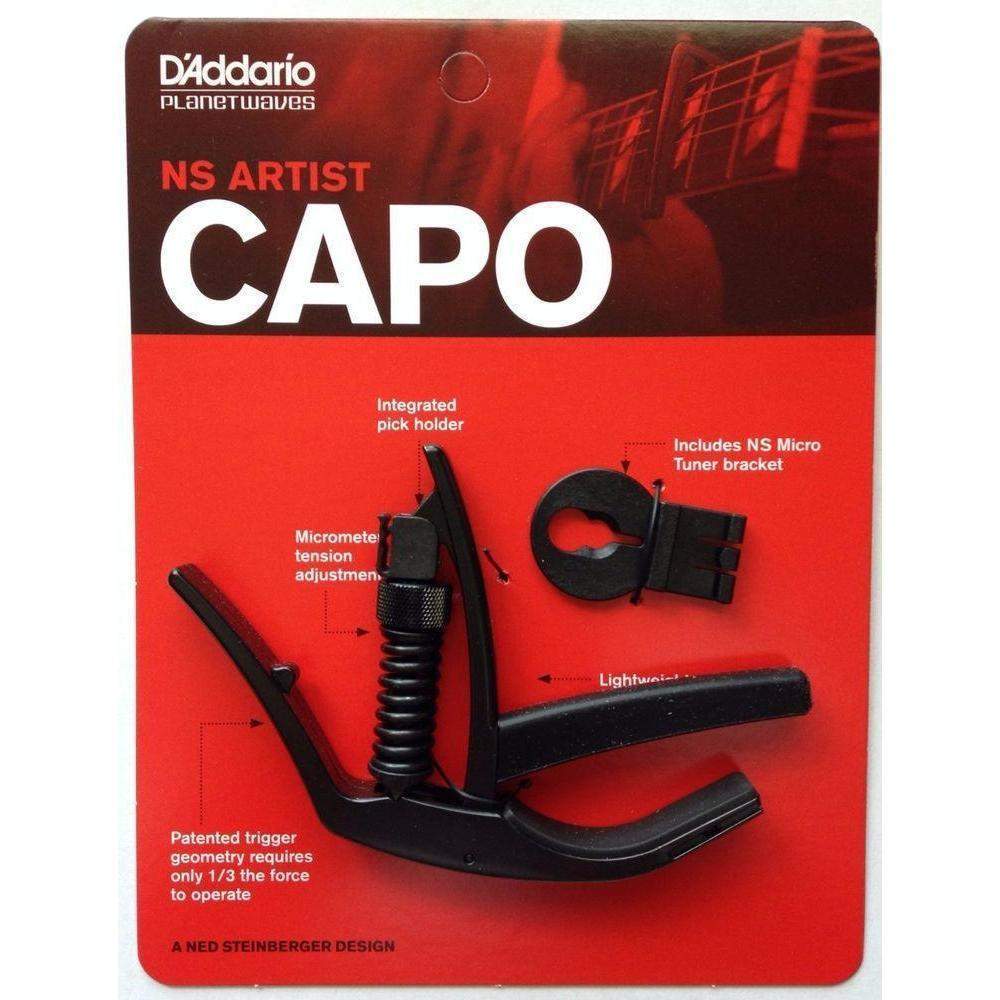 D'Addario Planet Waves NS Artist Capo - Premium Guitar Capo for Acoustic & Electric Guitars - Perfect for Live Performances & Studio Recording