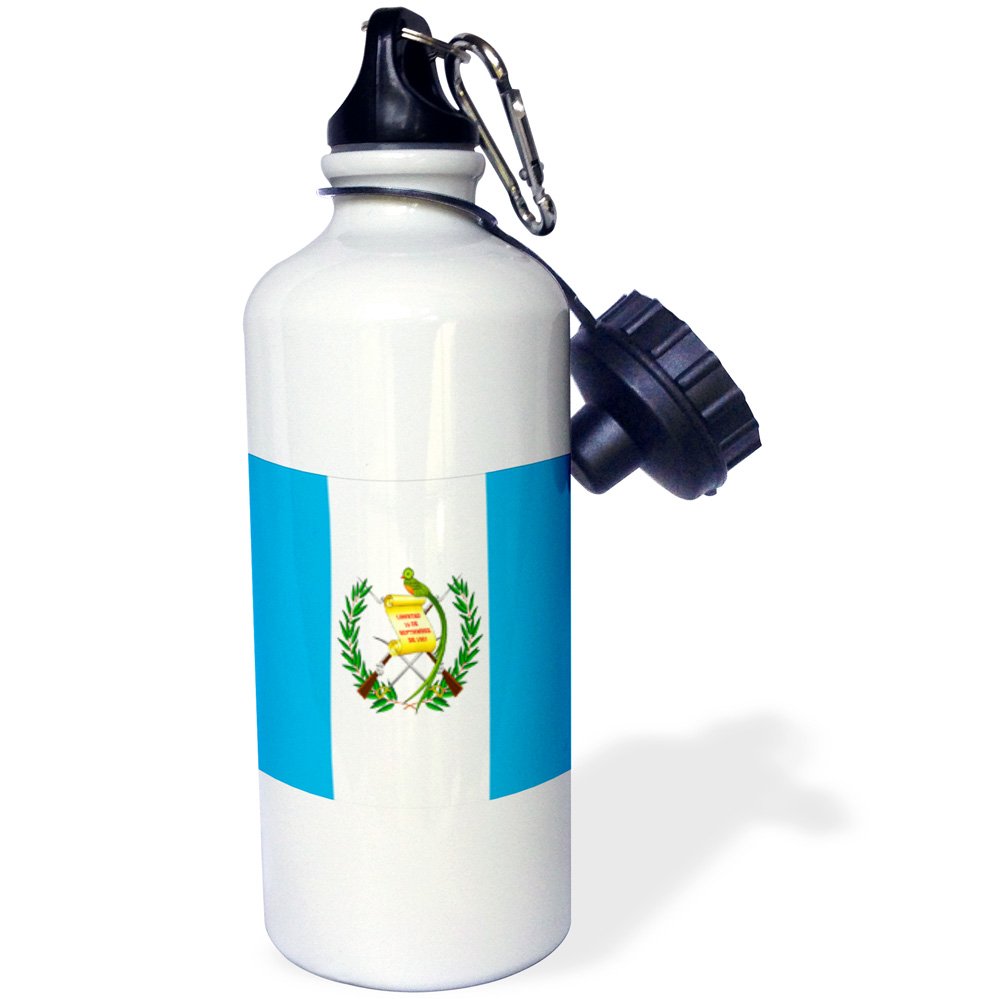 3D Rose Sri Lanka Flag Sports Water Bottle - 21 oz Insulated Stainless Steel Water Bottle for Gym, Hiking & Outdoor Activities - White