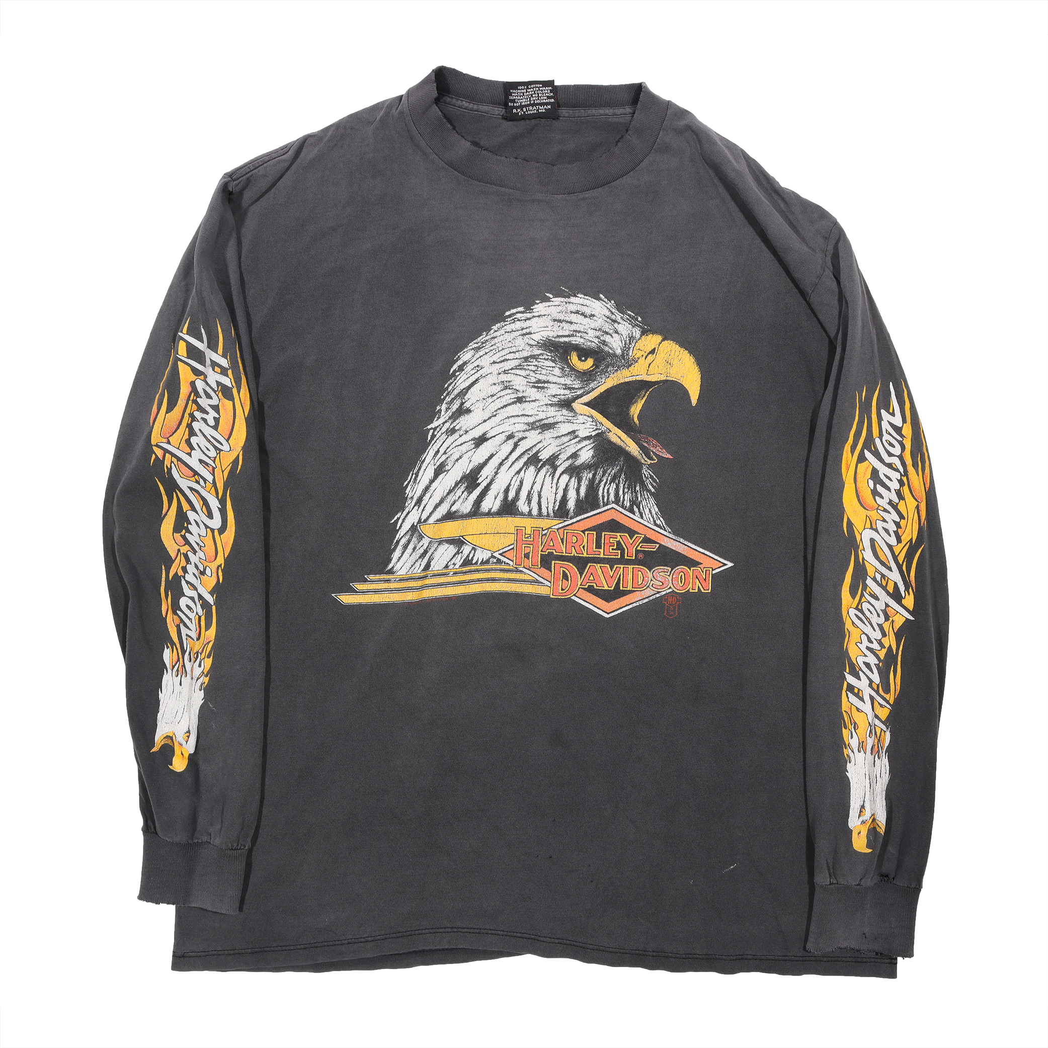 Vintage 1980s Harley Davidson Long Sleeve T-Shirt for Men - Retro Motorcycle Biker Tee for Riding, Casual Wear & Collector's Item