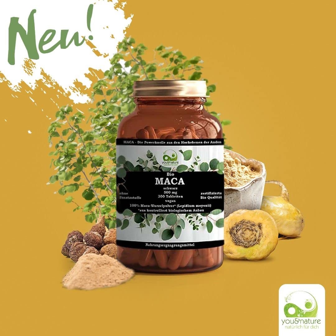 Organic Maca Root Powder 500mg - 300 Vegan Capsules, Non-GMO, Gluten-Free for Energy & Vitality - Boost Stamina, Hormone Balance & Libido - Perfect for Athletes, Fitness & Wellness Enthusiasts