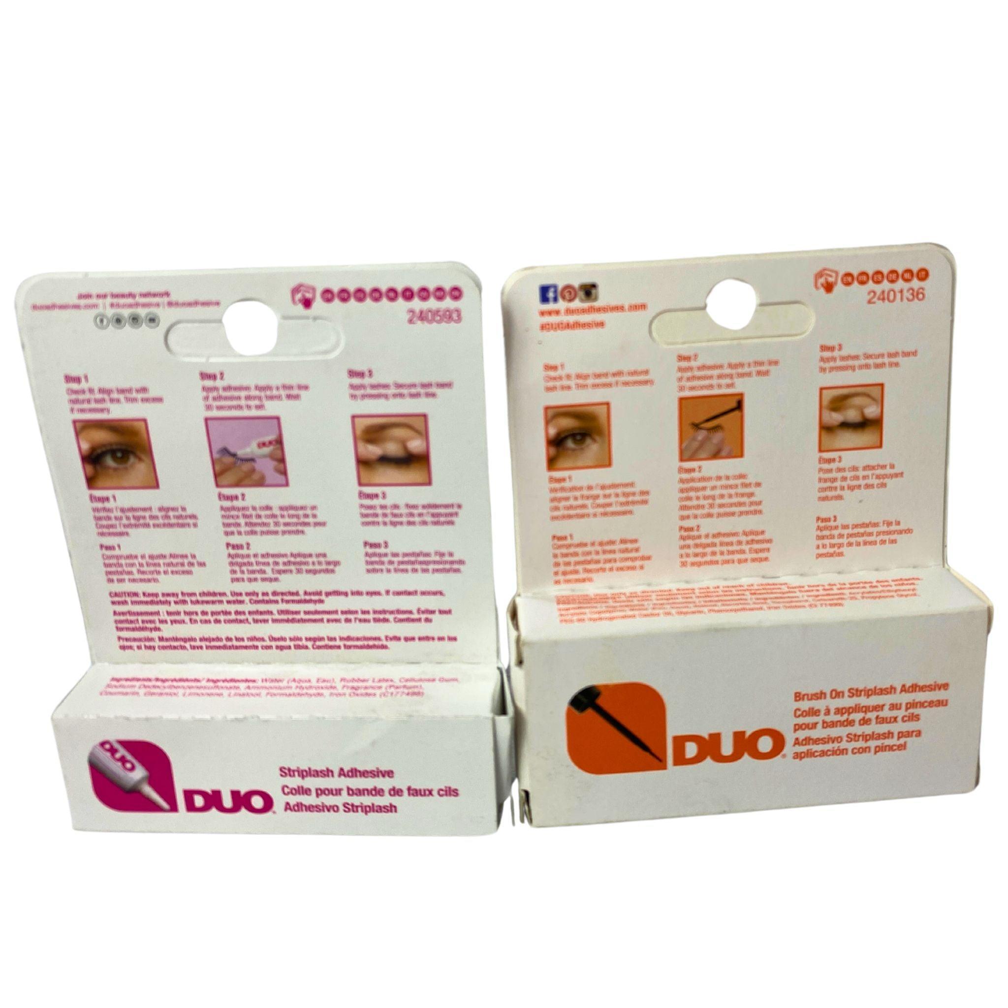 DUO Assorted Adhesive Mix - 100 Pcs Strip On, Brush On & Eyeliner Glue for False Lashes - Perfect for Professional Makeup, Cosplay and Daily Beauty Use