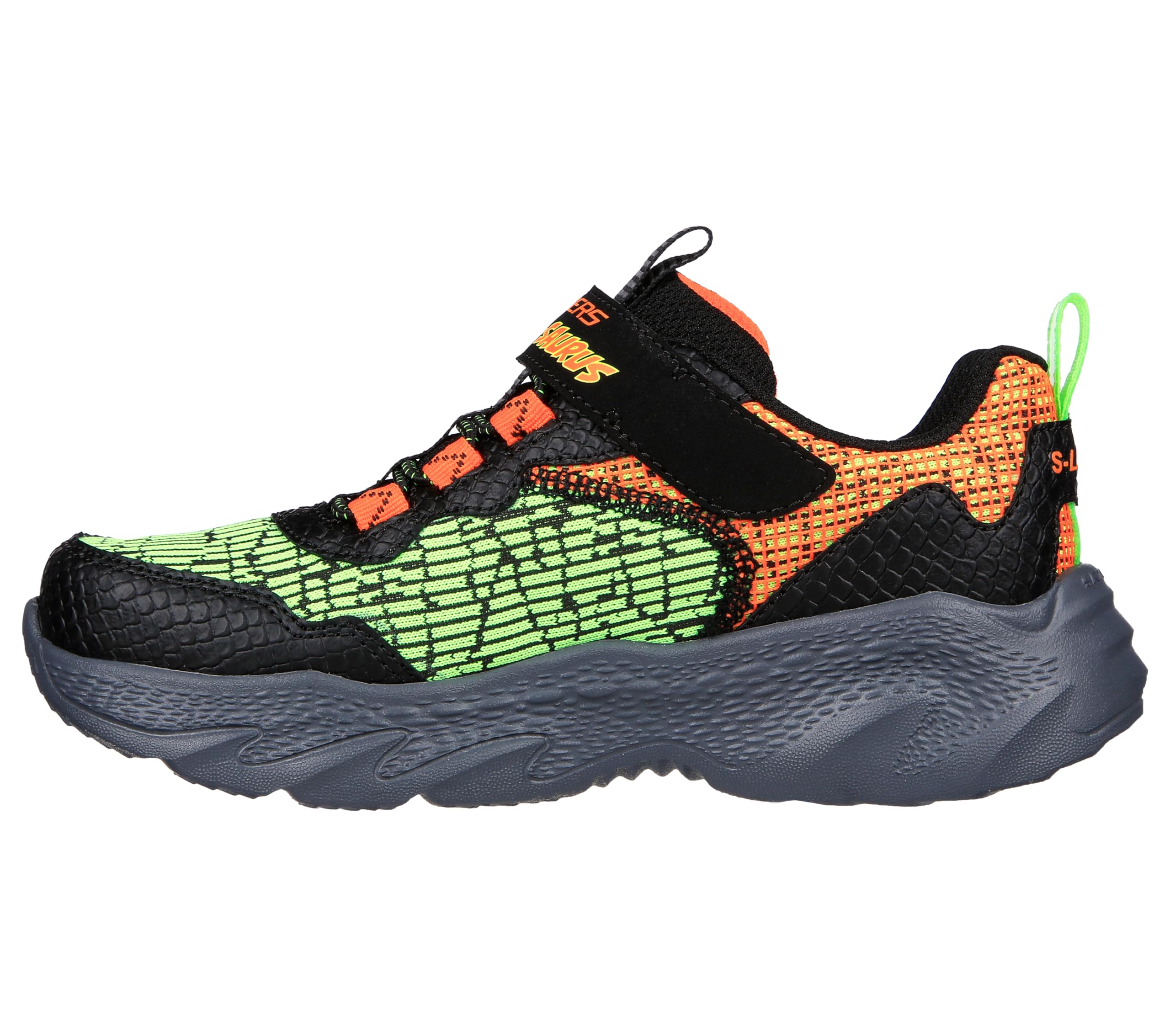 Skechers Boys' Dino Lights LED Sneakers - Light Up Shoes for Kids with Dinosaur Design | Perfect for Running, Playground & Nighttime Outdoor Activities