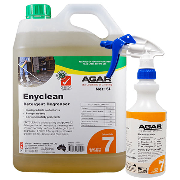 Enyclean Concentrated Degreaser & Detergent - Powerful Cleaning Solution for Kitchen, Garage & Industrial Use | Fast-Acting Stain Remover