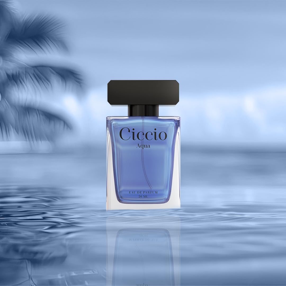 Premium Long-Lasting Luxury Fragrance for Men - Ciccio Aqua & Rogue Eau De Perfume with Citrus Notes of Lemon, Mandarin, Orange & Lavender | 2-Pack (50ml Each) | Perfect for Daily Wear, Office & Special Occasions