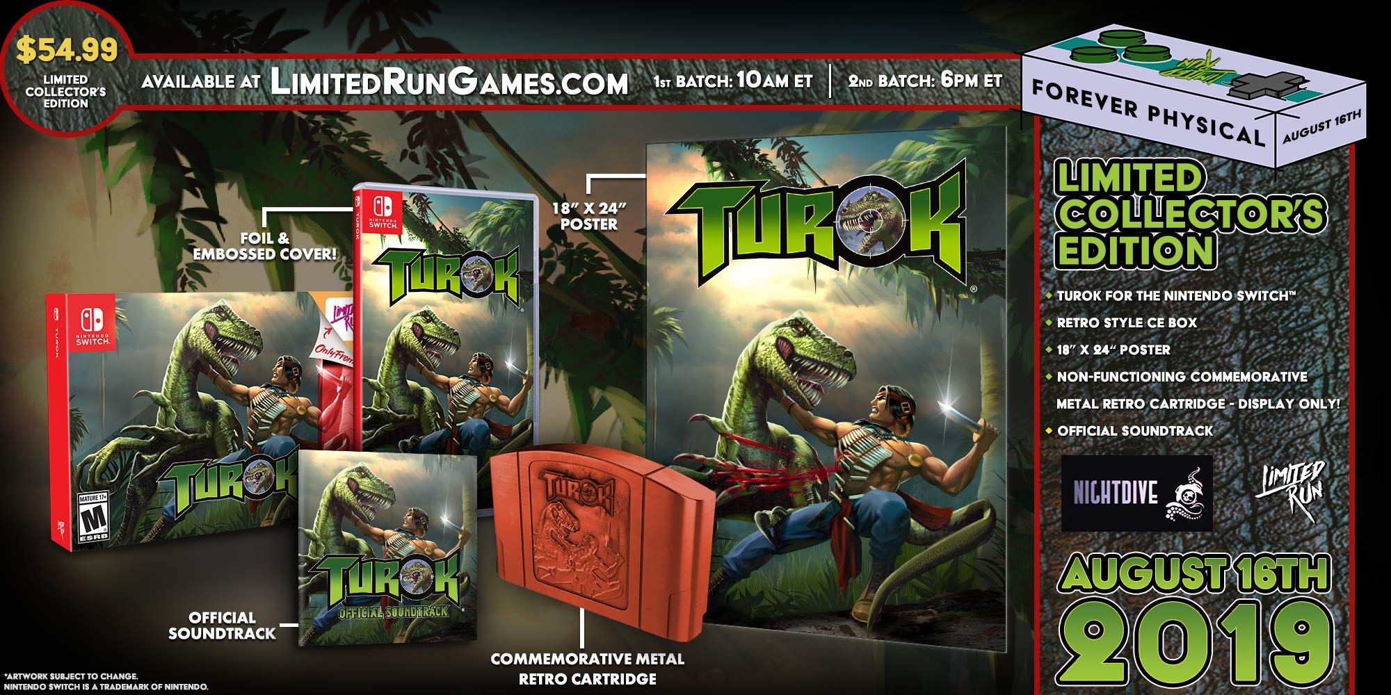 Turok Classic Edition for Nintendo Switch - Retro First-Person Shooter Game | Perfect for Home Gaming & Travel Entertainment