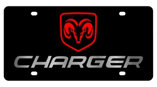 Eurosport Daytona Carbon Steel License Plate - Compatible with Dodge Charger - Durable & Rust-Resistant - Perfect for Street Legal Compliance & Car Customization