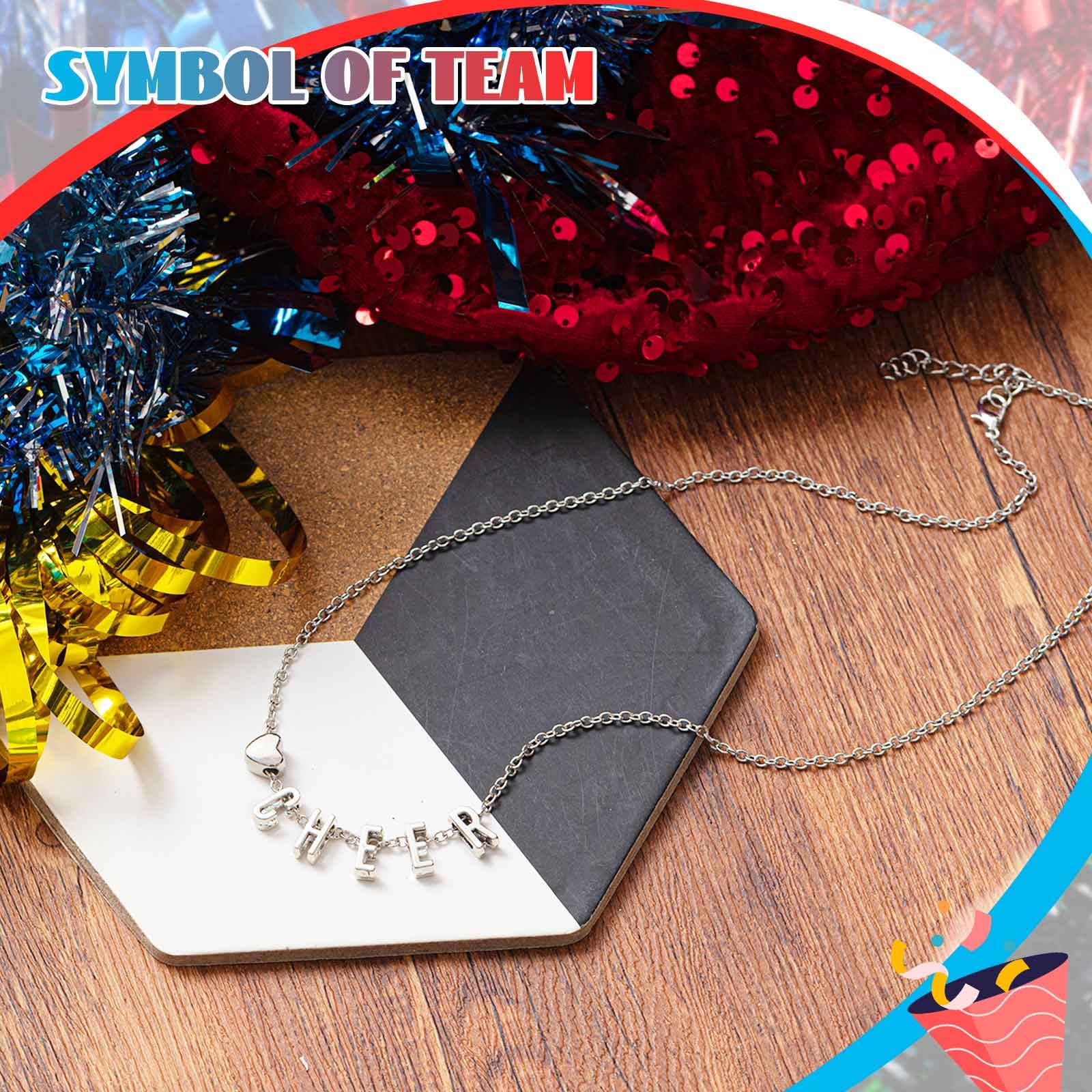 Inbagi 12-Piece Sports Theme Necklace Set - Bulk Softball, Cheerleading, Baseball & Volleyball Team Jewelry - Perfect for Player Gifts, Team Accessories & Party Favors (Great for Sports Banquets, Team Celebrations & Fan Appreciation Events)
