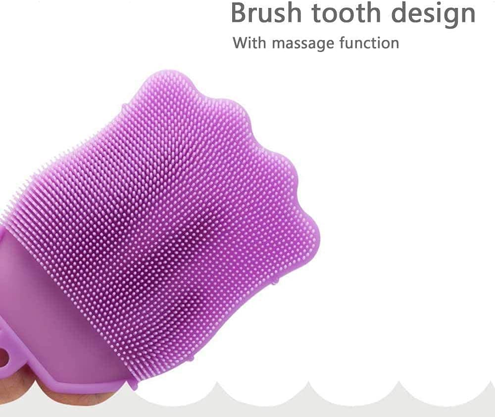MEECOSTE Multifunctional Silicone Bath Brush & Body Scrubber for Babies & Kids - Anti-Cellulite Exfoliating Shower Gloves - Gentle Skin Care for Infant Bath Time & Toddler Shower Routine