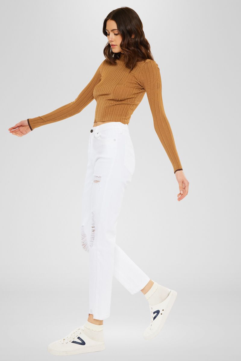 Haven Ultra High Rise Slim Straight Leg Jeans for Women - Stretch Denim Pants, Comfortable & Flattering Fit - Perfect for Casual Outfits, Workwear, and Everyday Style