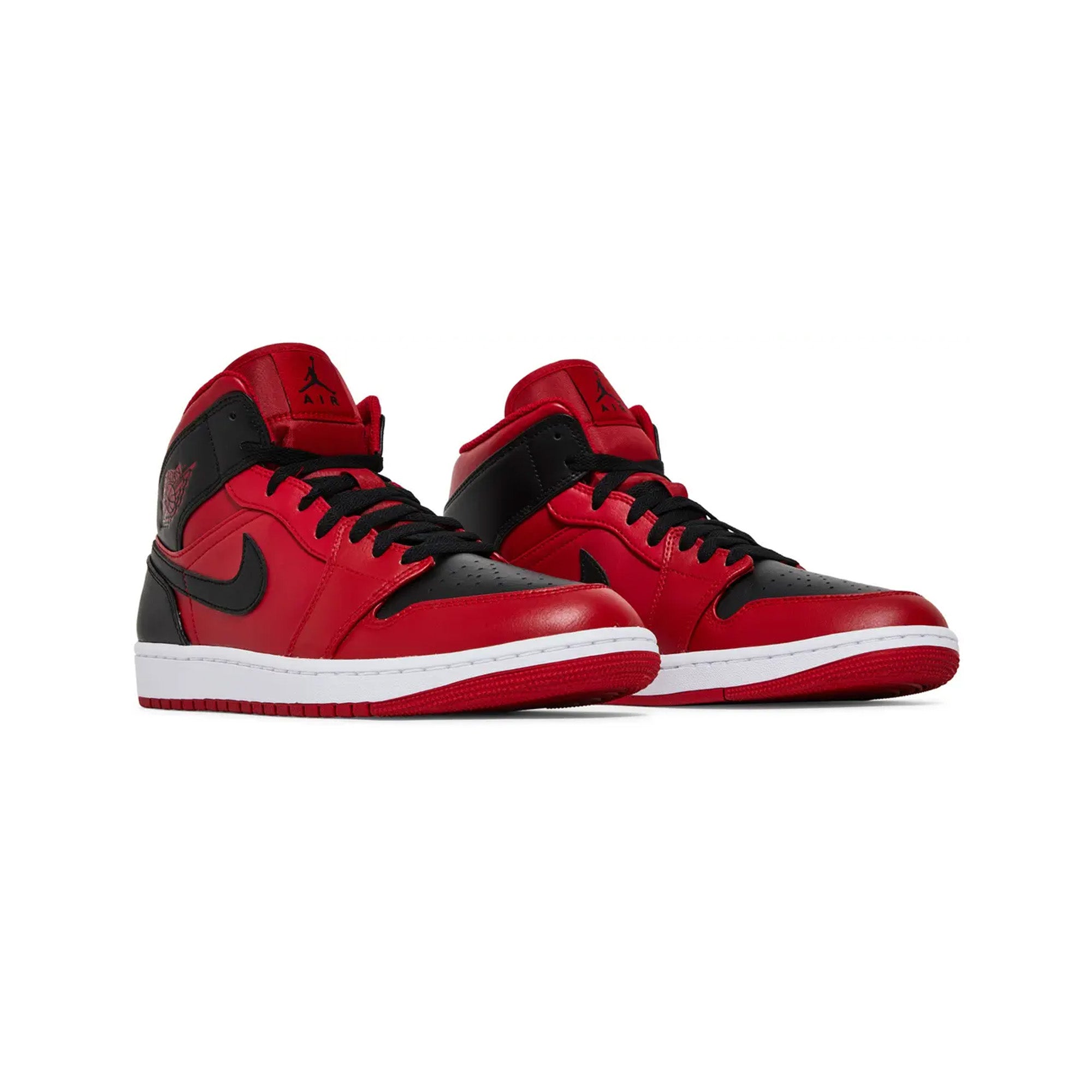 Air Jordan 1 Mid 'Reverse Bred' Basketball Shoes - Men's High-Top Sneakers for Casual Wear & Street Style | Perfect for Basketball, Gym & Everyday Fashion