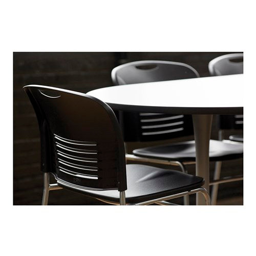Safco Vy Plastic Bistro Height Sled Base Chair 4295 - Lightweight Stackable Bar Stool for Kitchen, Cafe & Restaurant Dining - Perfect for Home, Office & Commercial Use