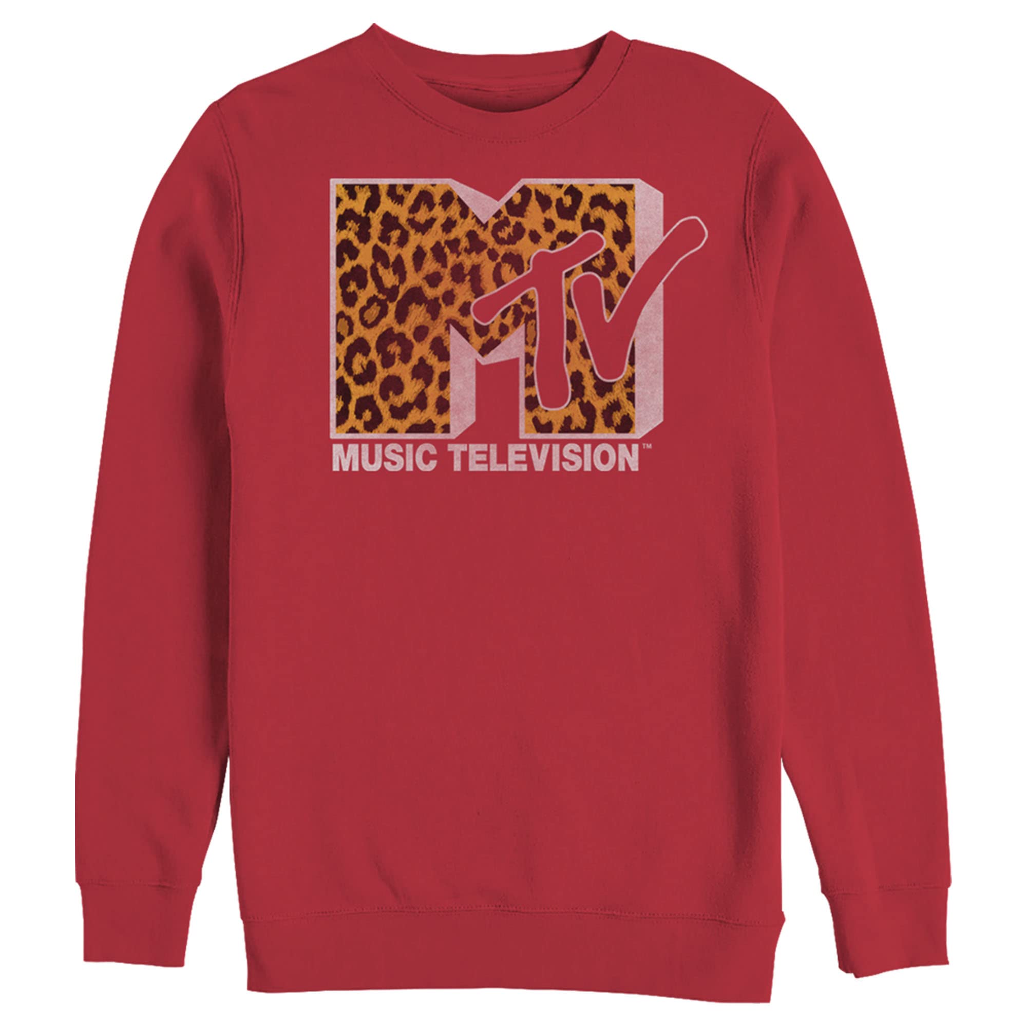 MTV Cheetah Print Men's Sweatshirt - Casual Streetwear Style