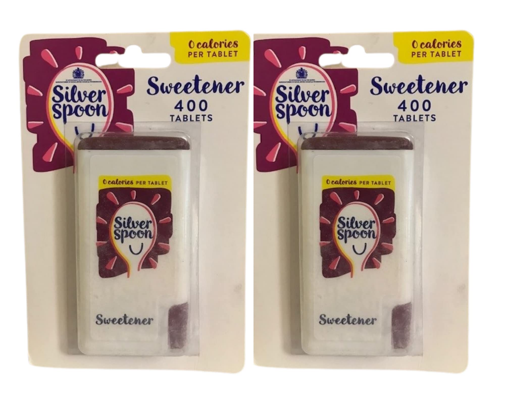 Silver Spoon Sweetness & Light Sweetener Tablets (400 Count, Pack of 2) - Zero Calorie Sugar Substitute for Coffee, Tea & Baking - Keto & Diabetic Friendly Sweetener