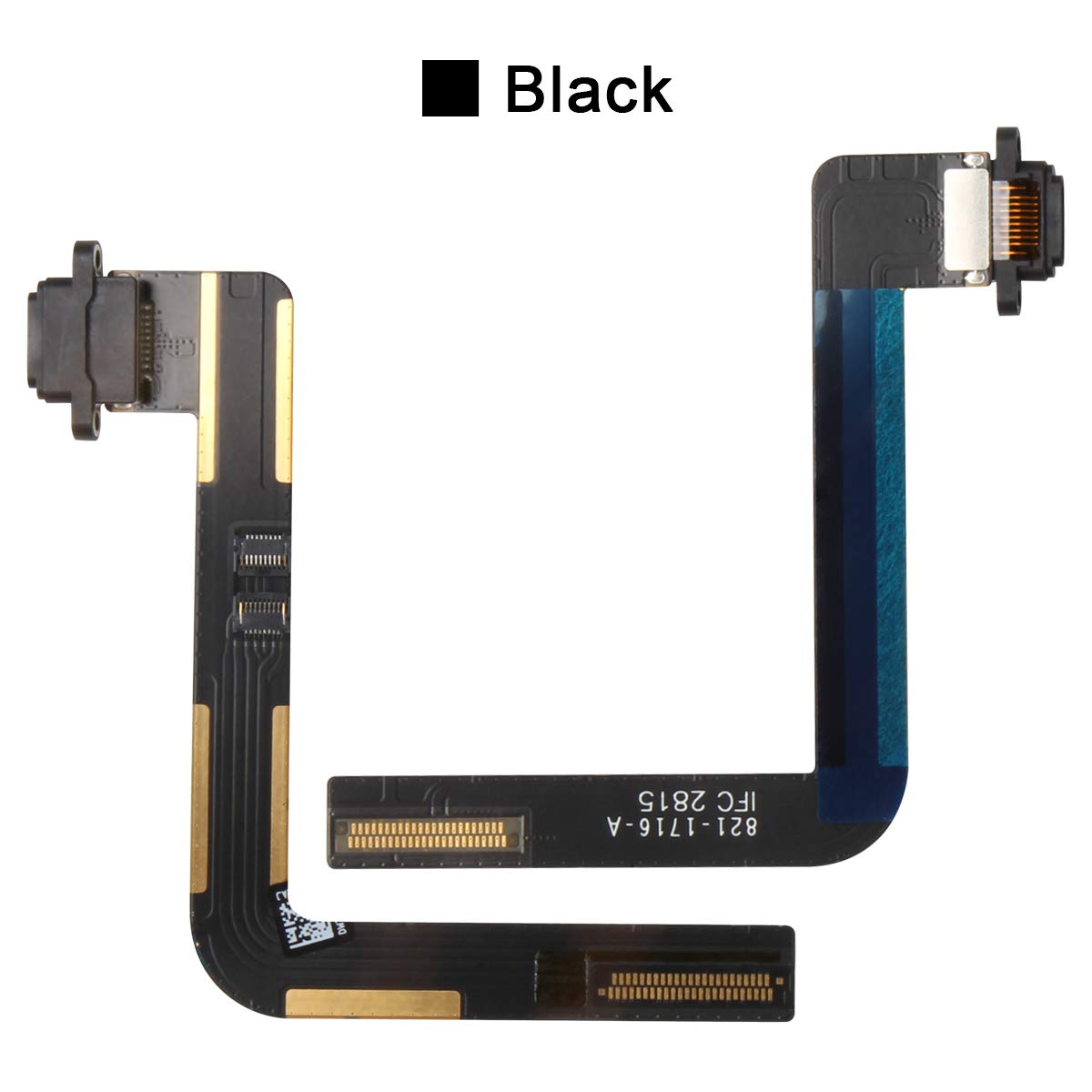Original iPad Air Charging Port Connector Dock Flex Cable Replacement - Compatible with iPad Air 1st Gen A1474, A1475, A1476 (Black) | Fast Charging & Data Sync | Perfect for Home, Office & Travel Use