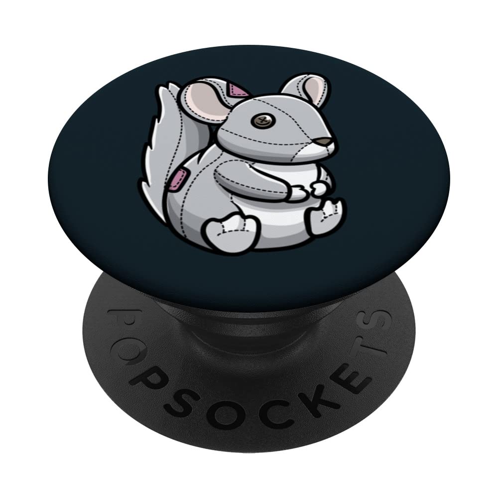 Adorable Chinchilla Soft Toy PopSockets - Swappable PopGrip for Phones & Tablets - Perfect Gift for Kids & Animal Lovers - Use at Home, Office, or Travel