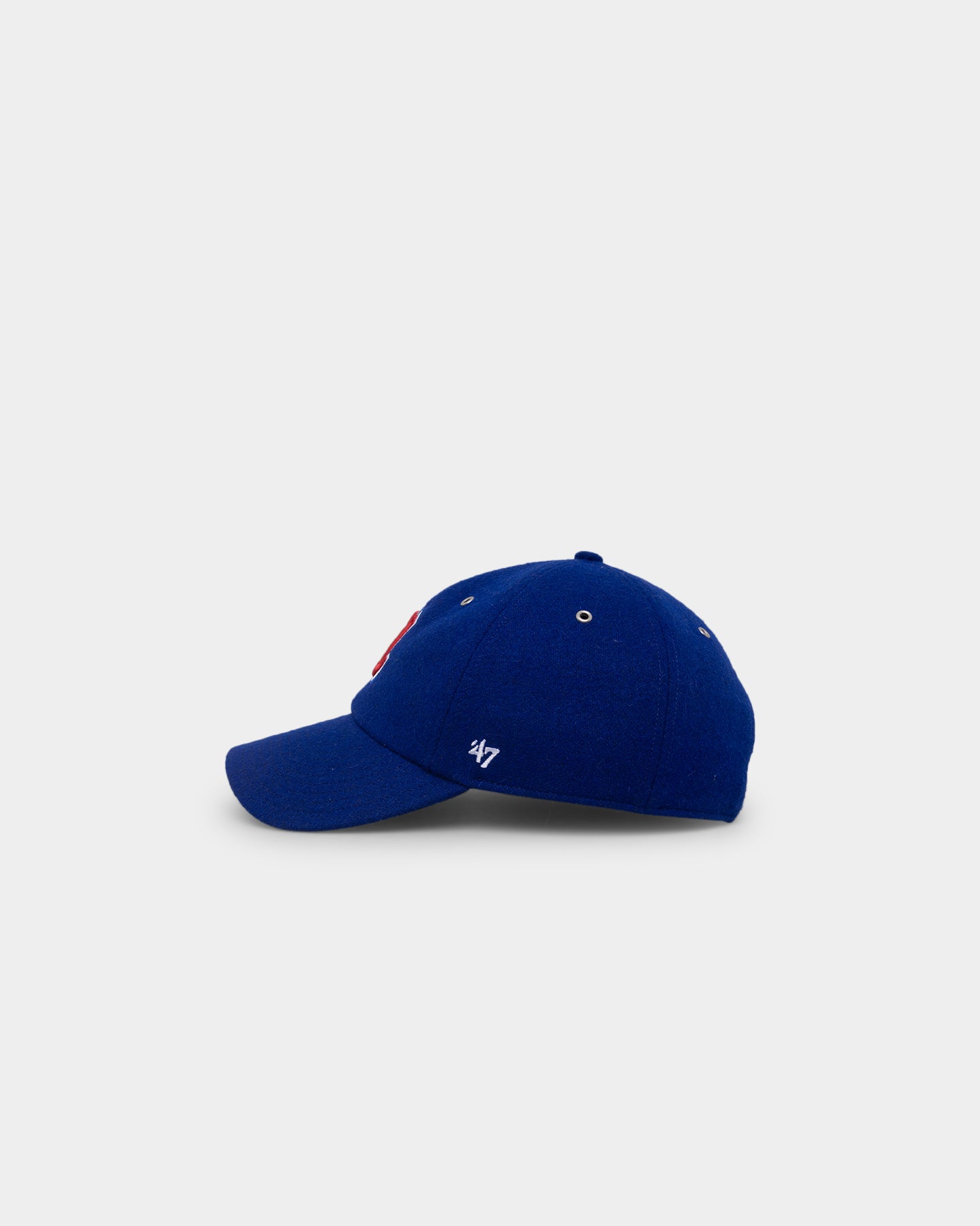 47 Brand Atlanta Braves Wooly '47 Clean Up Strapback Royal Baseball Cap - Adjustable Snapback Hat for Men & Women - Perfect for Baseball Games, Sports Events & Casual Wear