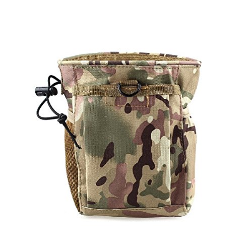 Tactical MOLLE Pouch - Multipurpose Tool Holder, NVG & Magazine Dump Pouch, Chalk Bag for Outdoor, Hiking, Airsoft & Military Use
