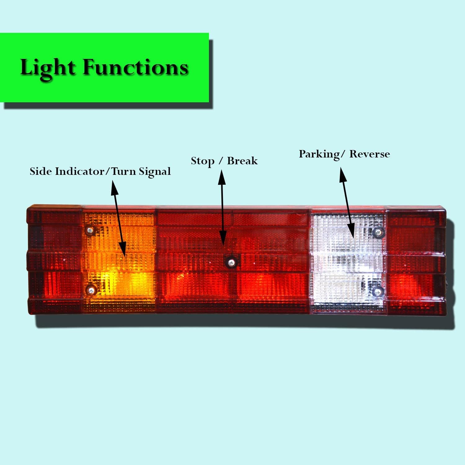 Mercedes Actros MP2 MP3 Atego Axor Tail Lights - 2-Piece Rear Combination Brake Light Assembly with Socket (2002-2013) | Durable Replacement for Truck & Semi-Trailer Night Driving & Safety Lighting