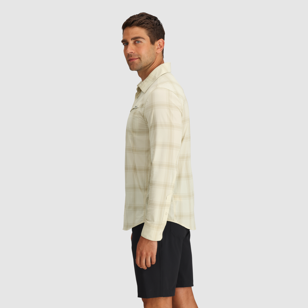 Astroman Men's Long Sleeve Sun Protection Shirt - UPF 50+ UV Blocking Fishing Hiking Outdoor Shirt for Summer Activities