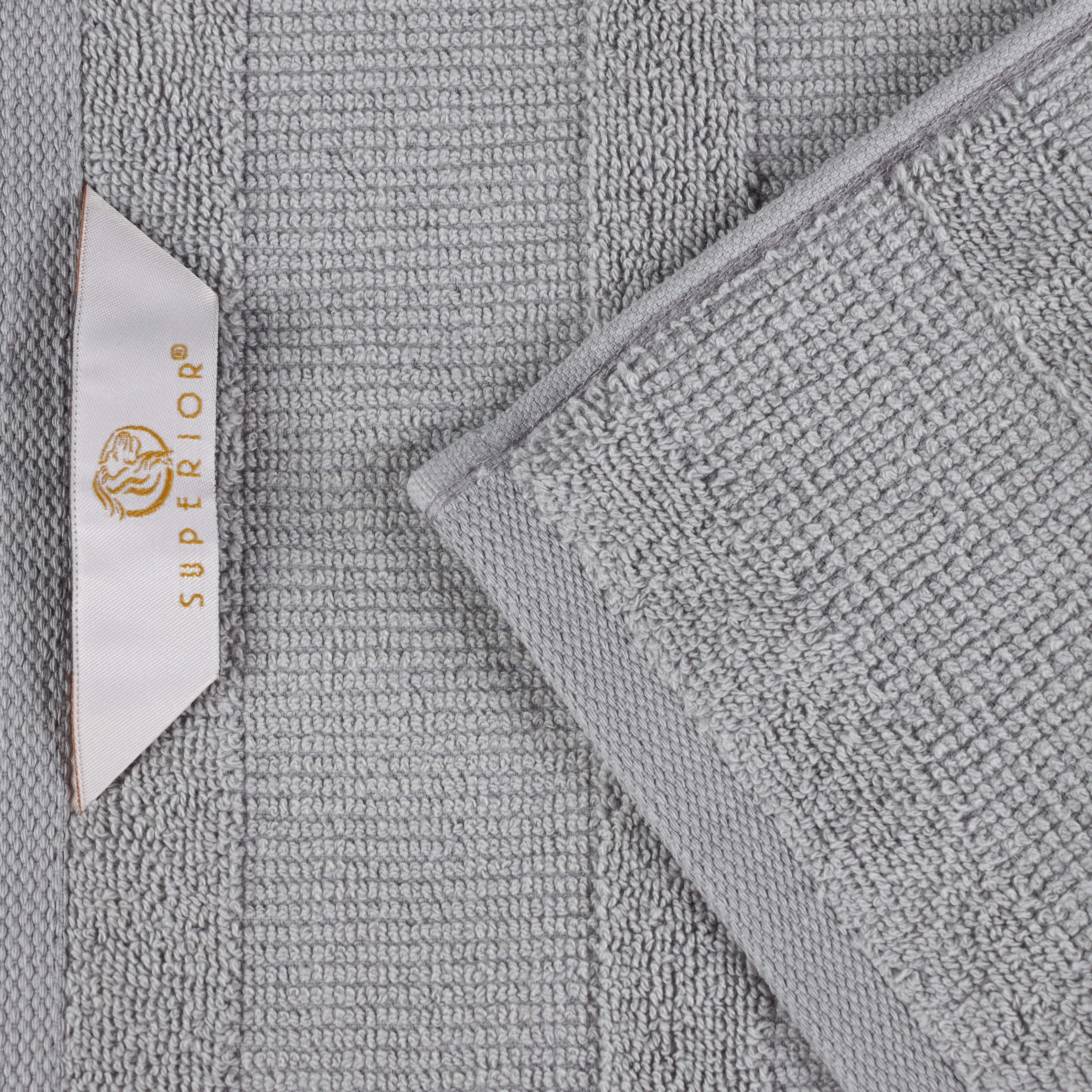 Premium Roma Cotton Ribbed Textured Hand Towels - Soft & Absorbent Bathroom Towel Set of 6 - Perfect for Kitchen, Guest Bathroom & Spa Use