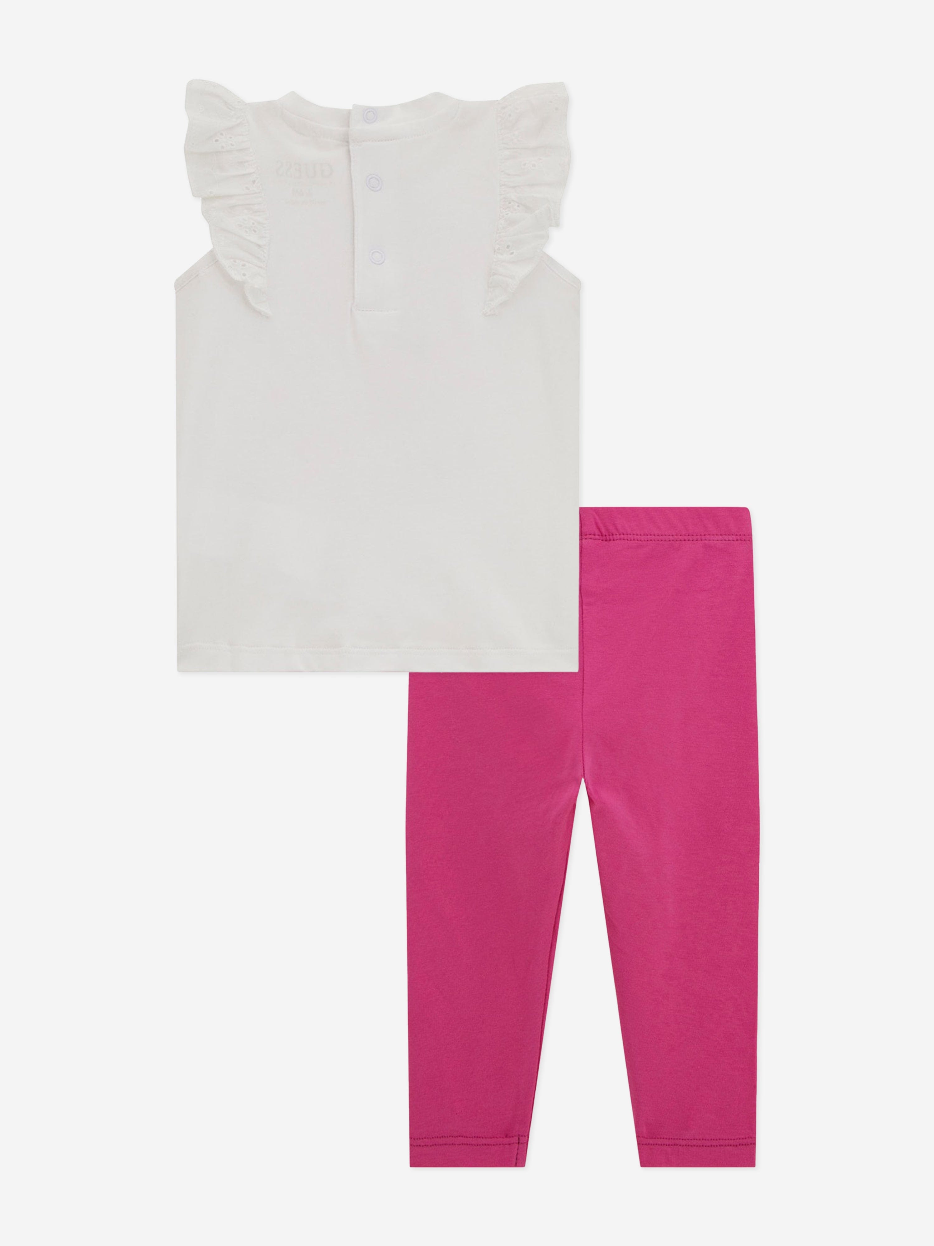 Baby Girls Legging Set in White - Soft & Comfortable Toddler Leggings for Playtime, Daycare & Everyday Wear