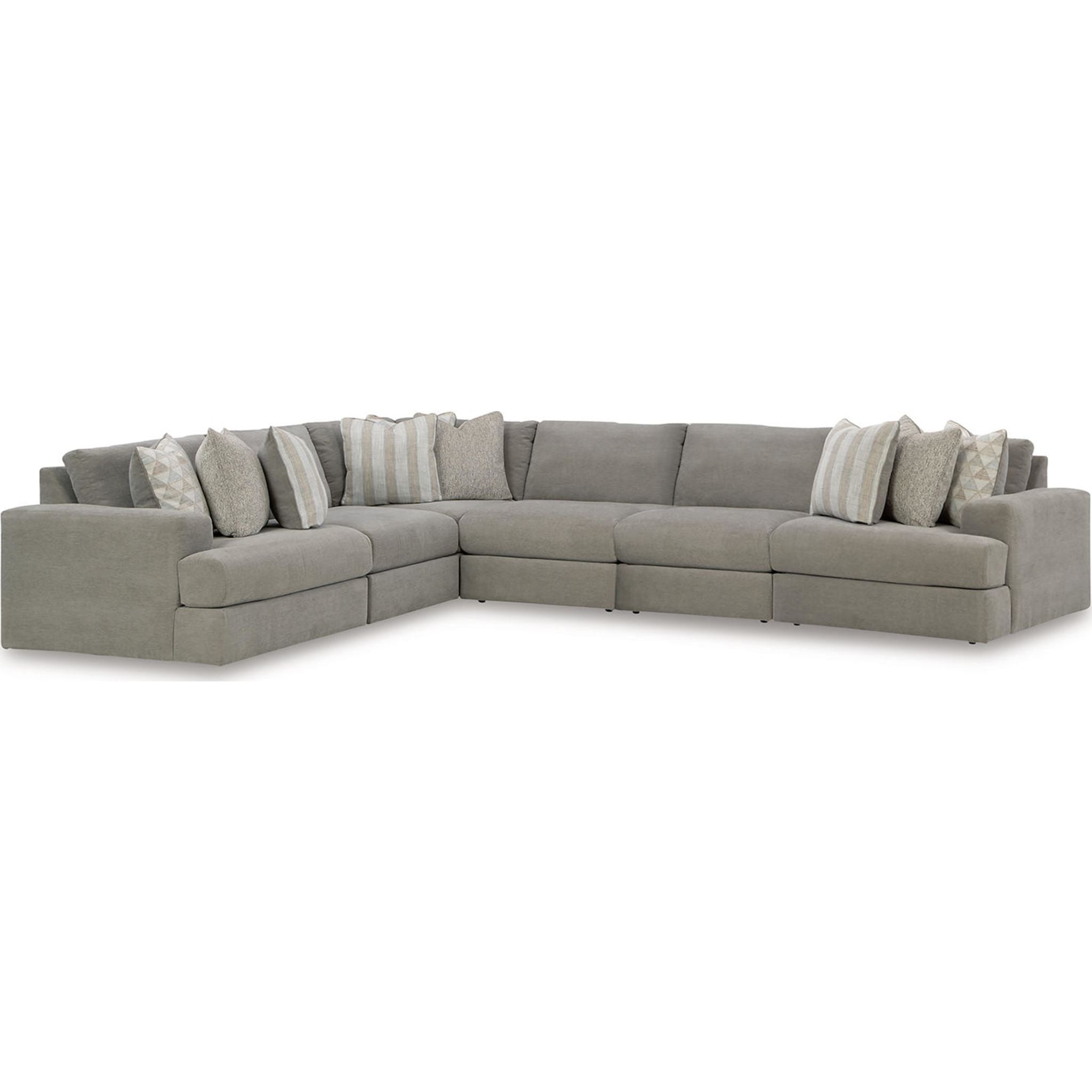 Avaliyah 6-Piece Modular Sectional Sofa Set - Modern L-Shaped Living Room Couch with Reversible Chaise for Home, Apartment & Office Lounge