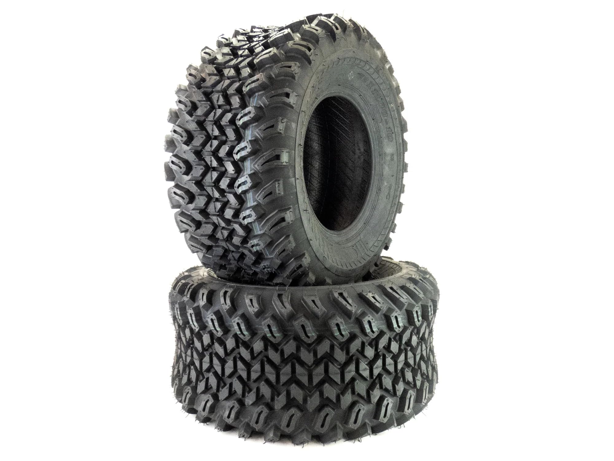 (2 Pack) 22x11.00-10 4-Ply All Terrain Tubeless Lawn Mower Tires - Heavy Duty Replacement Tires for Riding Mowers, Tractors & Garden Equipment on Grass, Mud & Rough Terrain