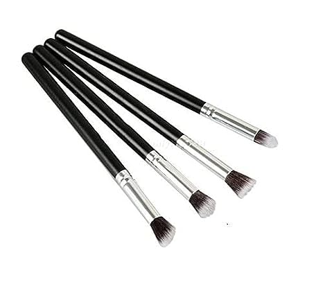 KAYI Beauty 4-Piece Makeup Brush Set - Eye Shadow & Foundation Blending Brushes with Soft Fiber Bristles (Pink) - Perfect for Professional Makeup Application & Travel Cosmetics Kit