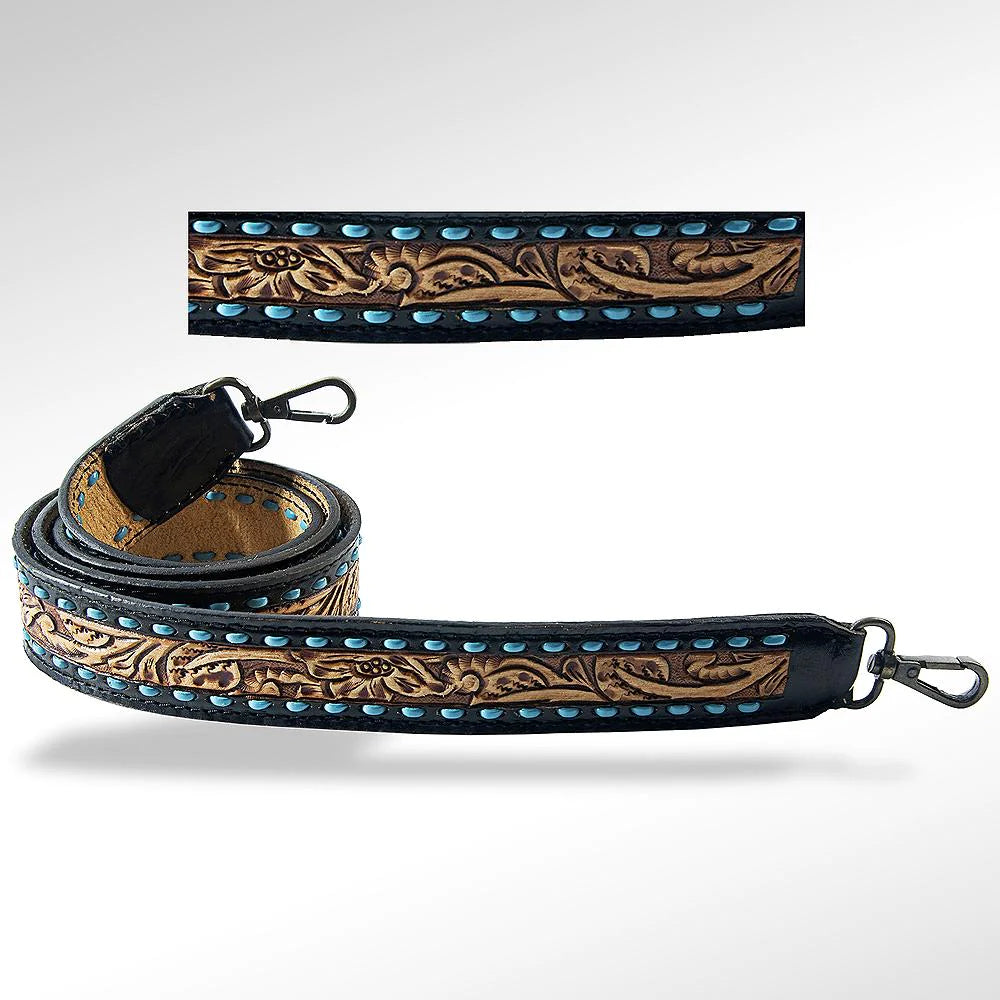 American Darling Black & Tan Crossbody Purse Strap - Adjustable & Stylish Handbag Shoulder Strap for Women | Perfect for Casual Outings, Shopping & Travel