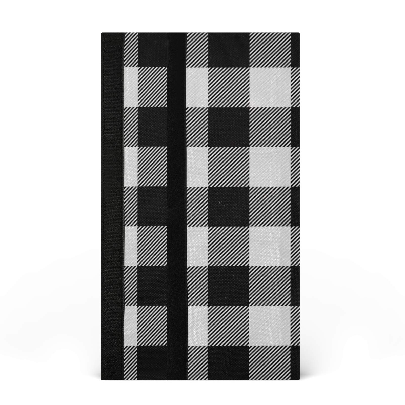 Black Buffalo Plaid Refrigerator Door Handle Covers Set of 2 - Stylish Kitchen Appliance Handle Protectors for Fridge, Microwave, Oven & Dishwasher - Perfect for Farmhouse, Rustic & Holiday Home Decor