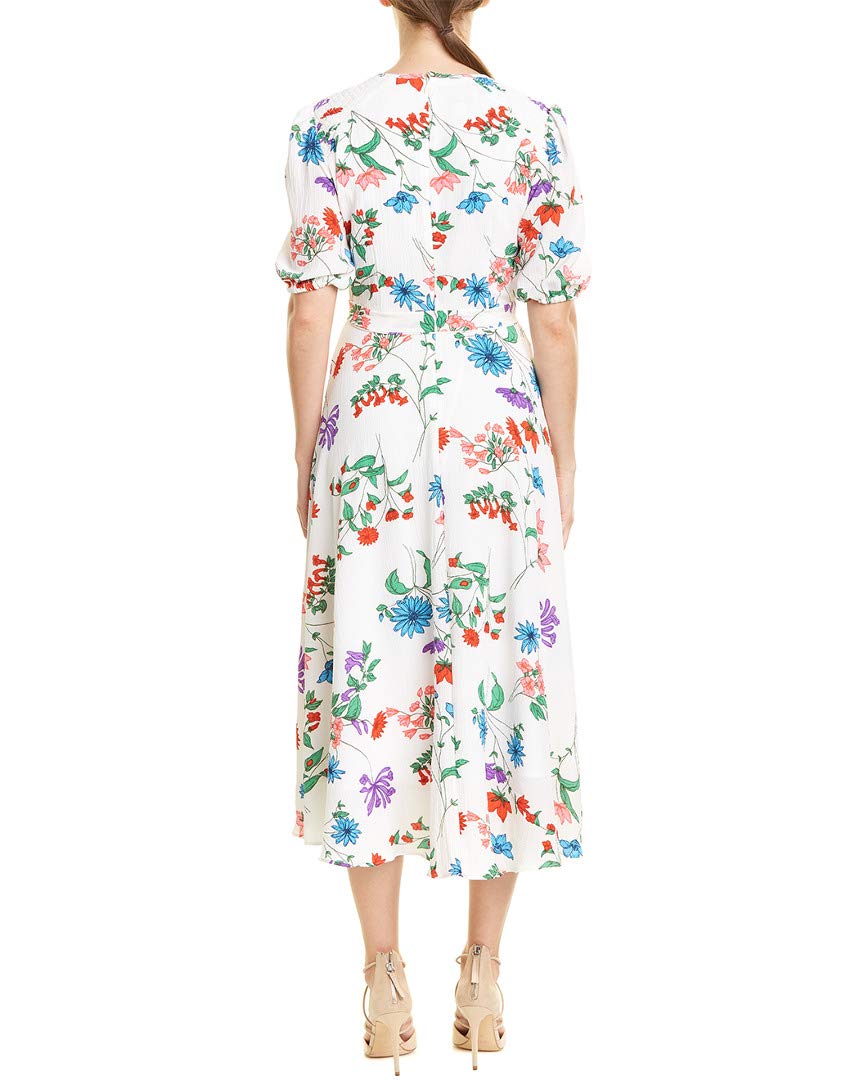 Donna Morgan Women's Smocked Dress - Floral Summer Midi Dress with Elastic Waist | Perfect for Beach Vacations, Brunch Dates & Garden Parties