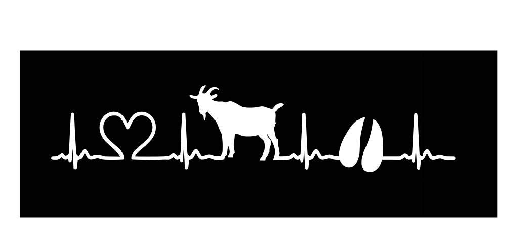 Premium Goat Pulse Vinyl Decal - White 8.0