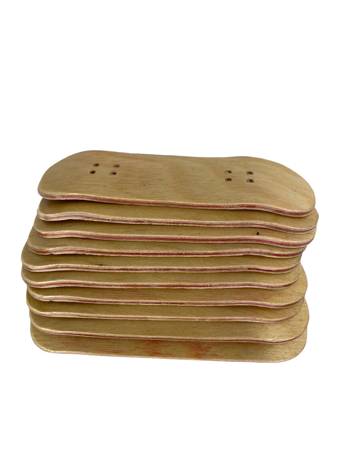 Premium Wooden Fingerboard Tech Deck Skateboard - Natural Wood Grain, No Stains - Set of 10 - Perfect for Skateboarding Tricks, Collecting & DIY Projects