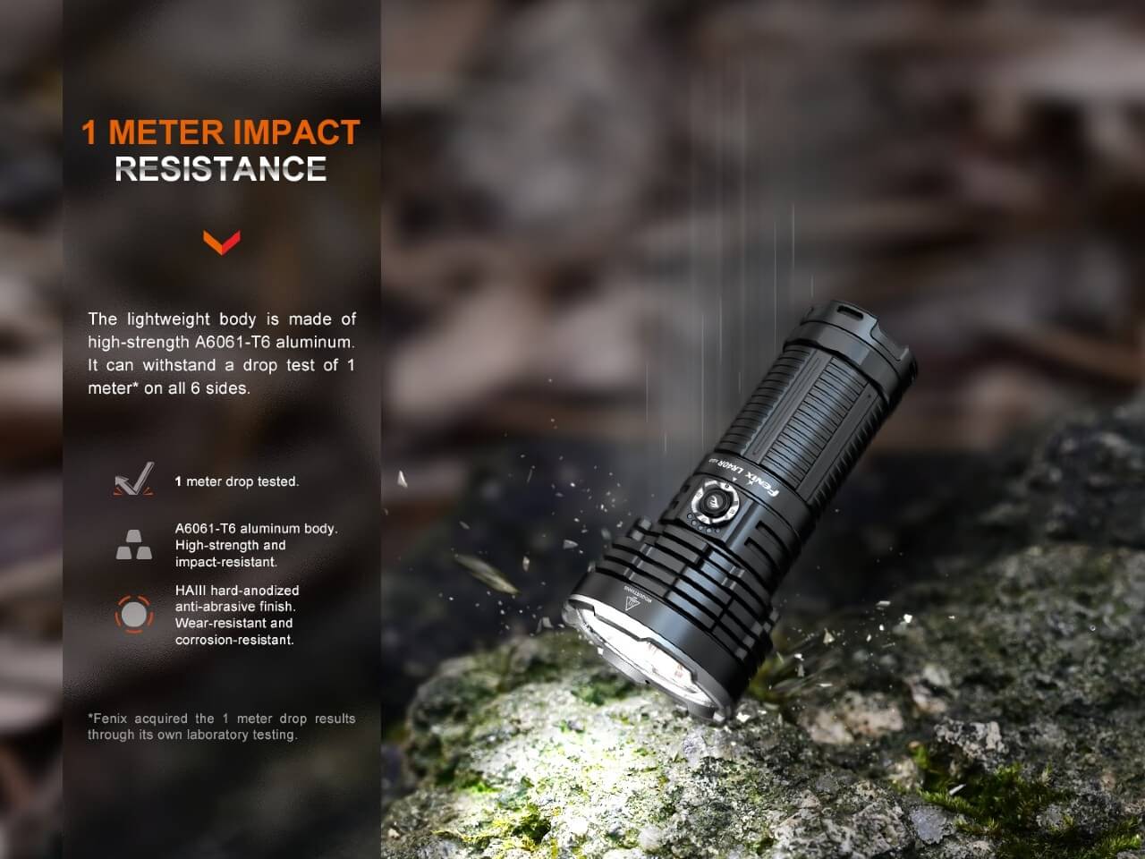 Fenix LR40R V2.0 Rechargeable LED Flashlight - 12000 Lumens, Waterproof Search Light for Outdoor Adventures, Camping, Hiking & Emergency Use