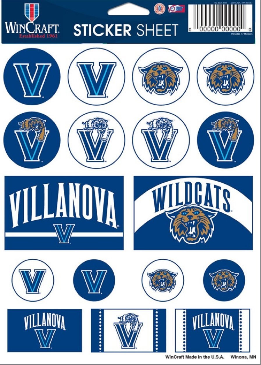 Wincraft NCAA Vinyl Sticker Sheet - Officially Licensed College Sports Decals for Laptops, Water Bottles & School Supplies - Perfect for Game Day, Dorm Decor & Fan Accessories
