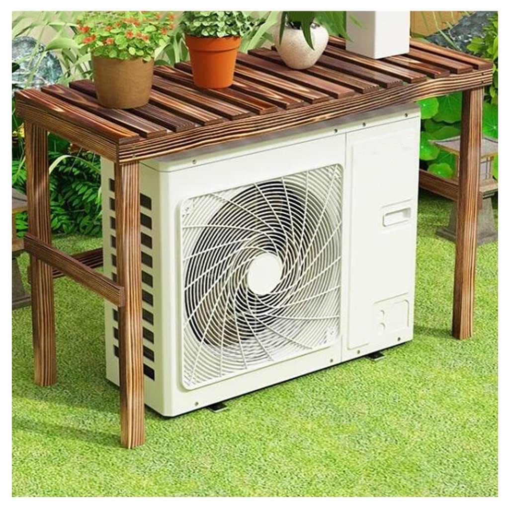 Wooden Outdoor AC Cover - Detachable Air Conditioner Stand for Balcony, Patio & Garden - Decorative Flower Display Stand - Weatherproof AC Main Cover for Outdoor Use (Perfect for Backyard, Deck & Porch)