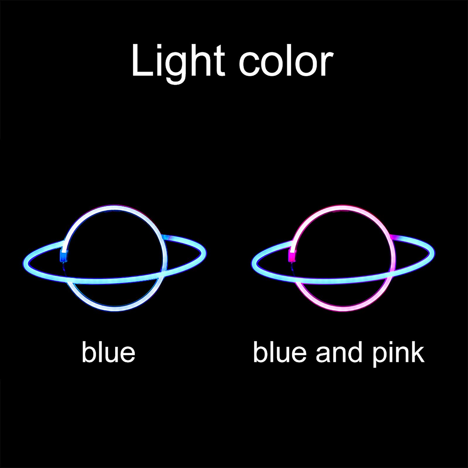 LED Neon Lamp - Hanging Planet Night Light for Kids Bedroom, Room Wall Decor, Birthday Party, Bar, Beach & Wedding Lighting | Dimmable & Energy-Efficient Neon Sign for Home & Commercial Use