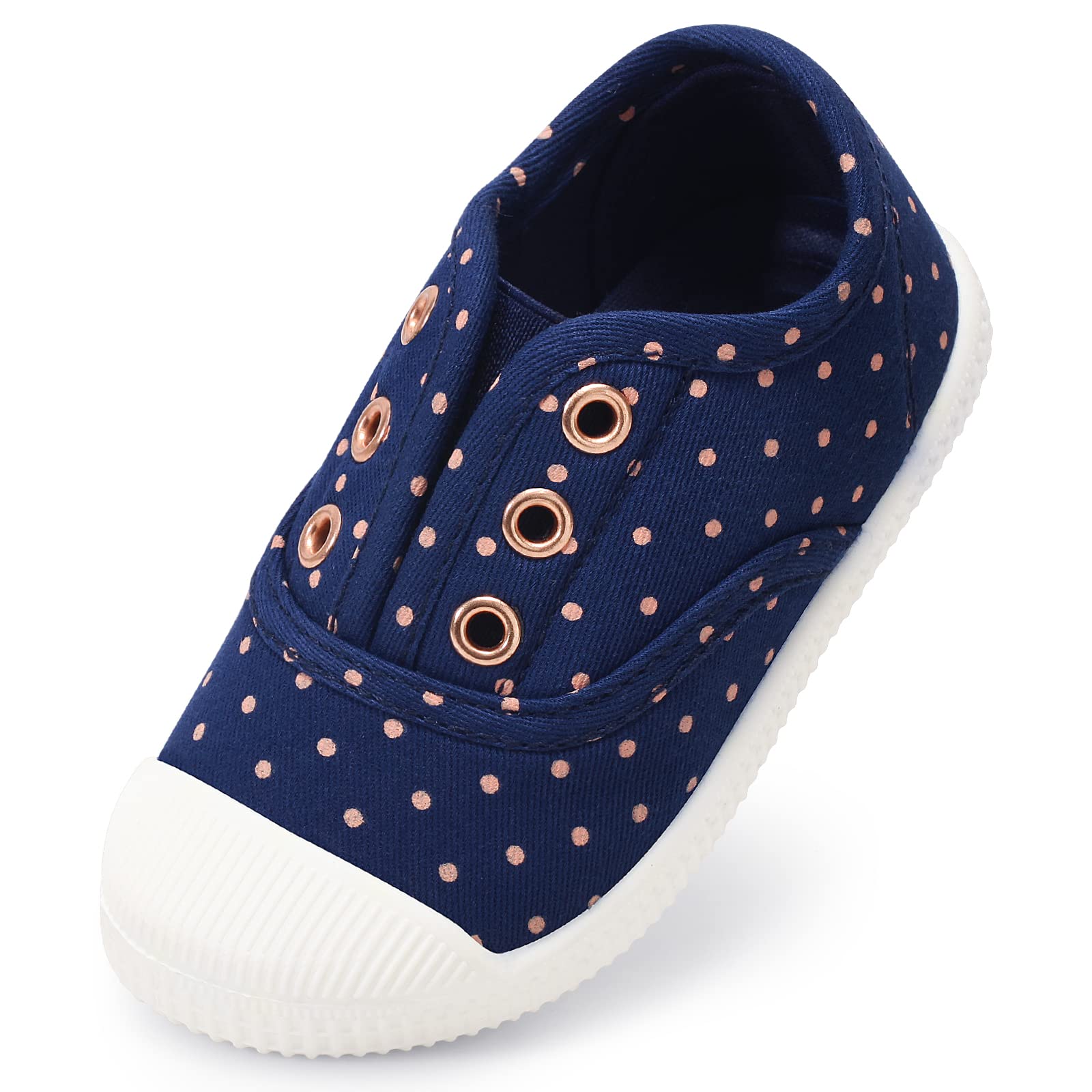**Toddler Kids Canvas Sneakers - Lightweight Slip-On Comfortable Running Shoes for Boys & Girls (Toddler/Little Kids/Big Kids) - Perfect for Playground, School & Casual Wear**