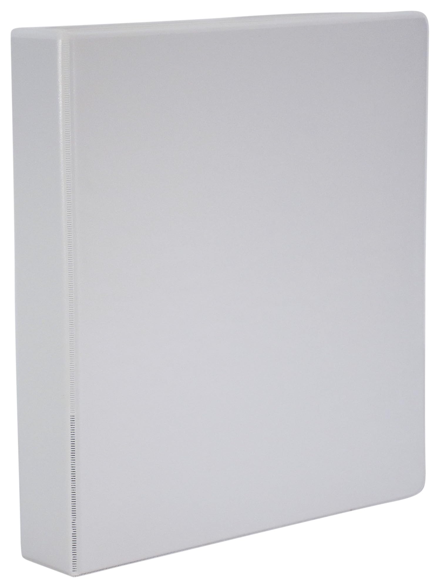 School Smart 1 Inch White Polypropylene Round Ring Binder - Durable 3-Ring Binder for School, Office & Home Organization, Document Storage & Presentation