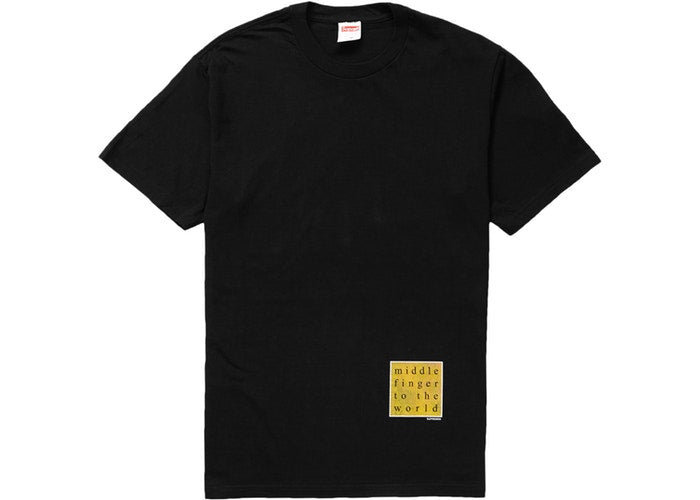 Middle Finger To The World T-Shirt - Black Graphic Tee for Men & Women | Funny Protest Shirt for Streetwear & Punk Fashion