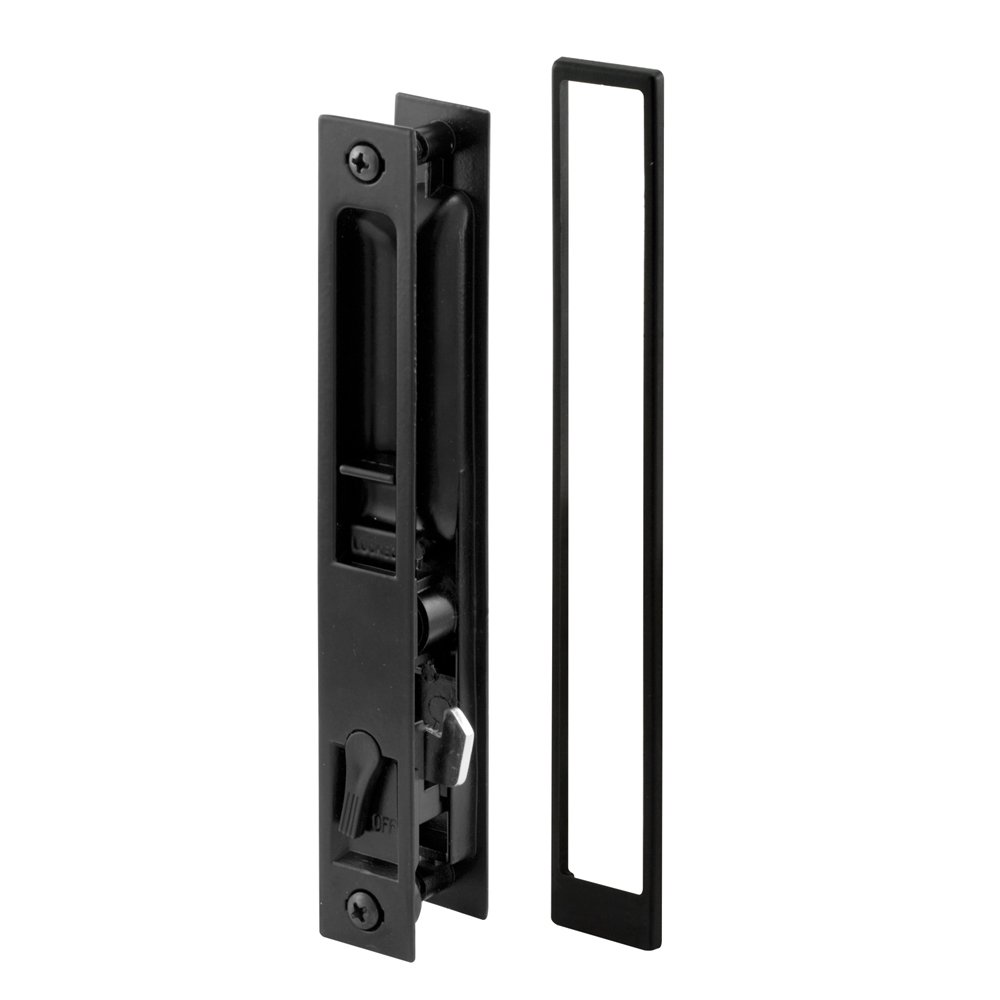 Prime-Line C 1101 Diecast Black Flush Sliding Patio Door Handle - Single Pack Replacement for Croft Doors | Durable & Stylish Hardware for Home & Garden Use