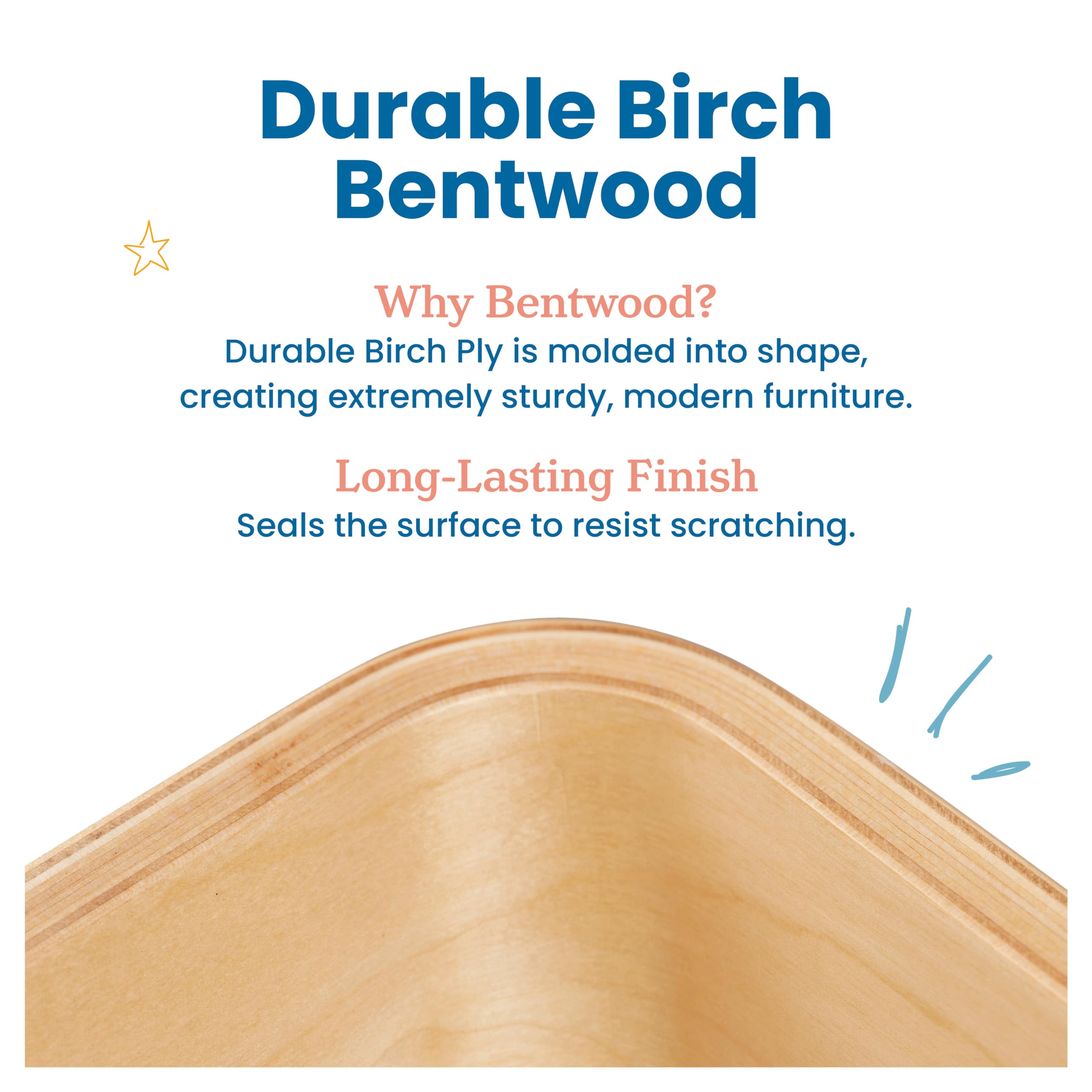 ECR4Kids Natural Wood Bentwood Lap Desk with Handles - Portable Kids Activity Table for Drawing, Writing & Learning - Perfect for Homeschool, Classroom & Bedroom Use