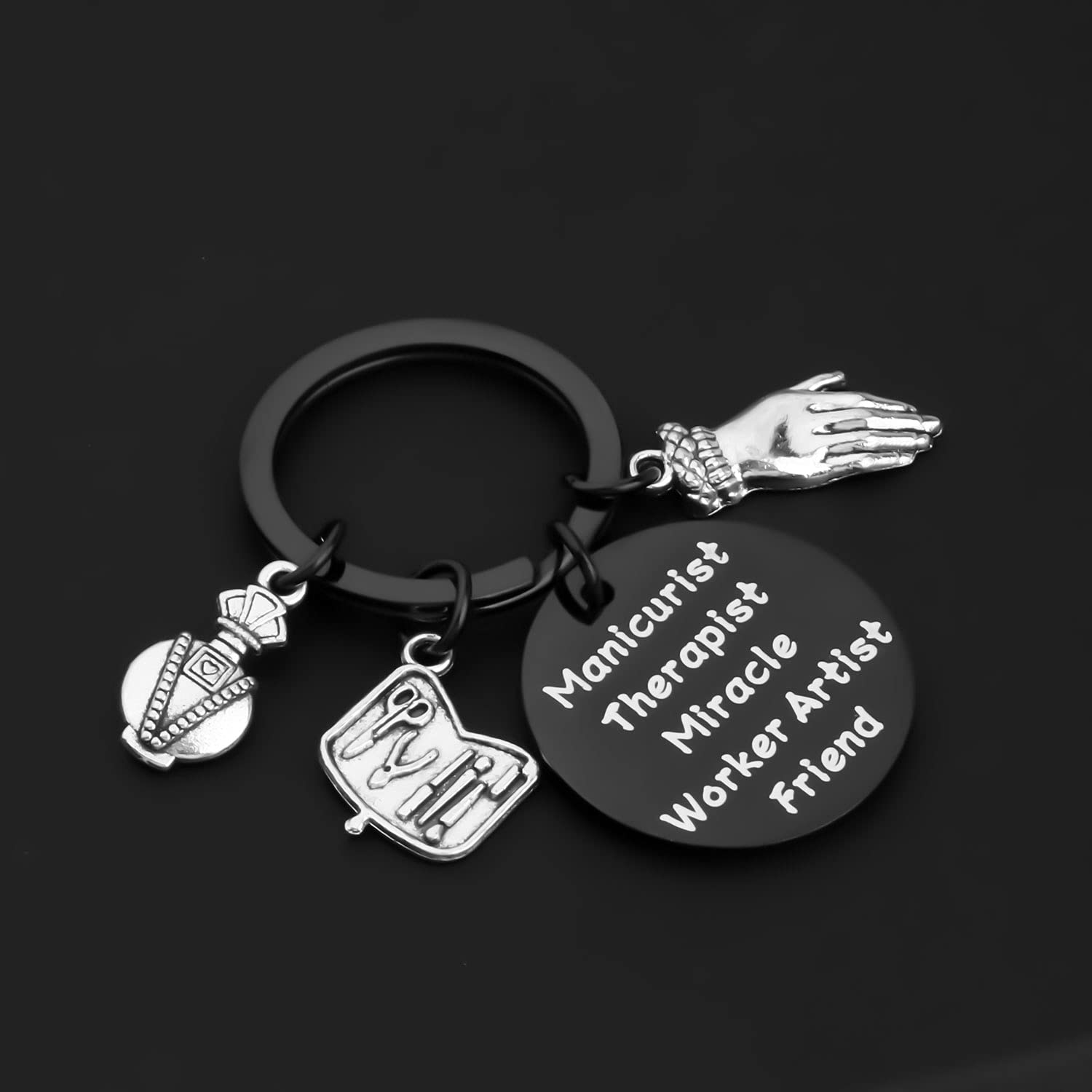 BEKECH Nail Technician Gift Keychain - Perfect Manicurist & Nail Artist Present for Therapists, Friends - Ideal for Salons, Appreciation Gifts & Special Occasions