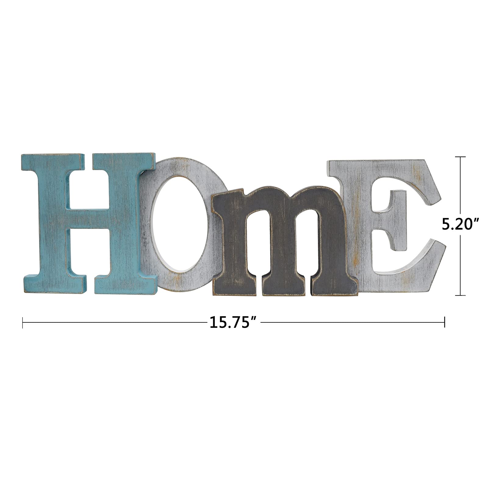 Rustic Wooden Home Sign Wall Decor - Farmhouse Style Block Letter Hanging Sign for Living Room, Bedroom & Entryway - Perfect for Housewarming Gifts & Cozy Home Decoration