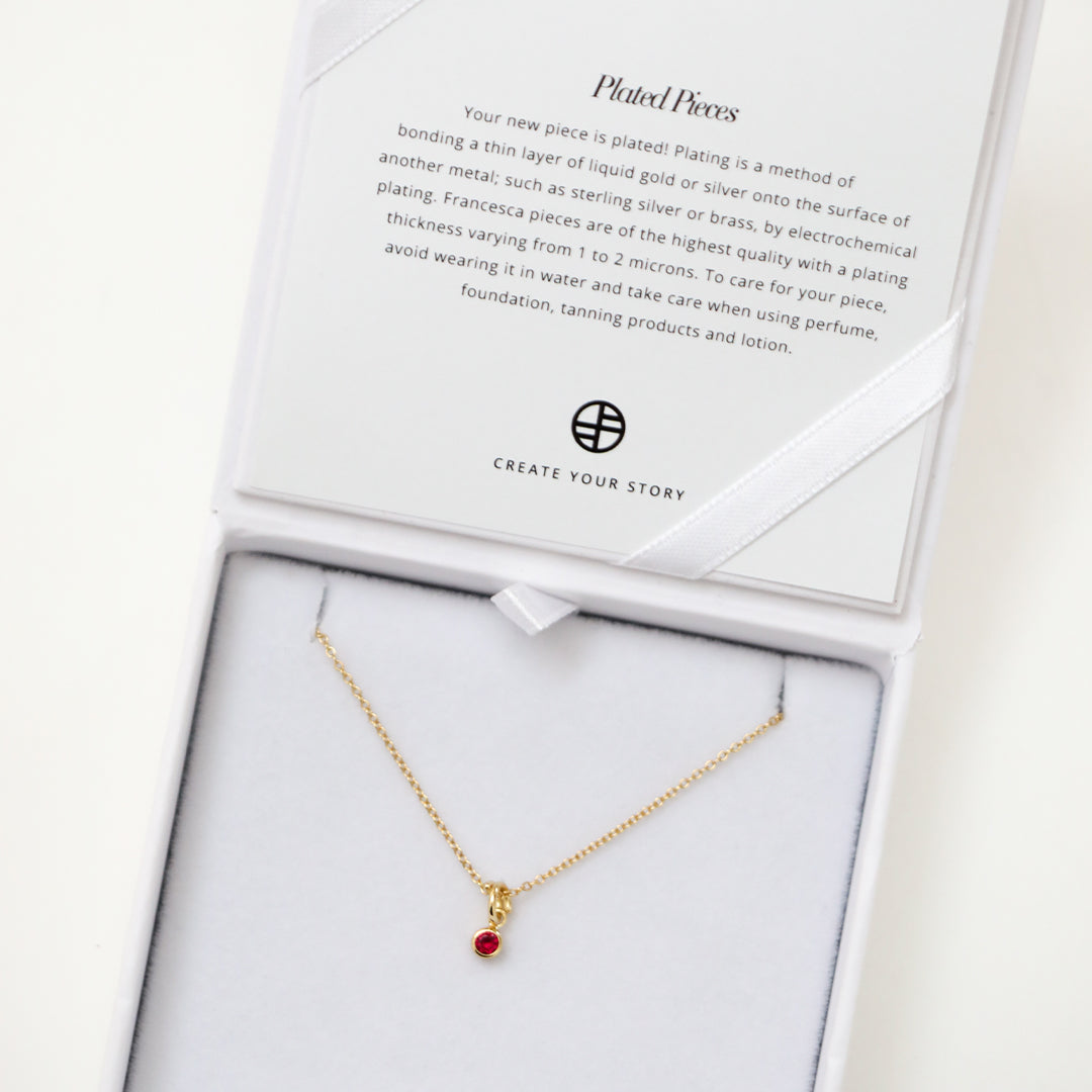 Birthstone Charm Necklace - Personalized Aura Jewelry for Women - Perfect Gift for Birthday, Anniversary & Mother's Day - Elegant Everyday Wear & Special Occasions