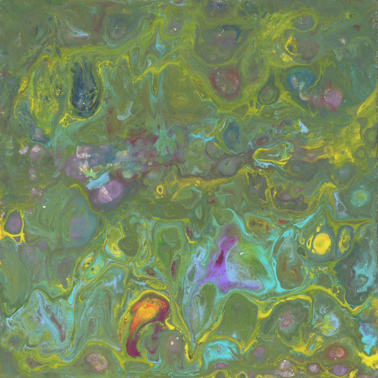 Anthony Ciambella Original 4x4 Acrylic on Panel Painting - Modern Abstract Wall Art for Home & Office Decor