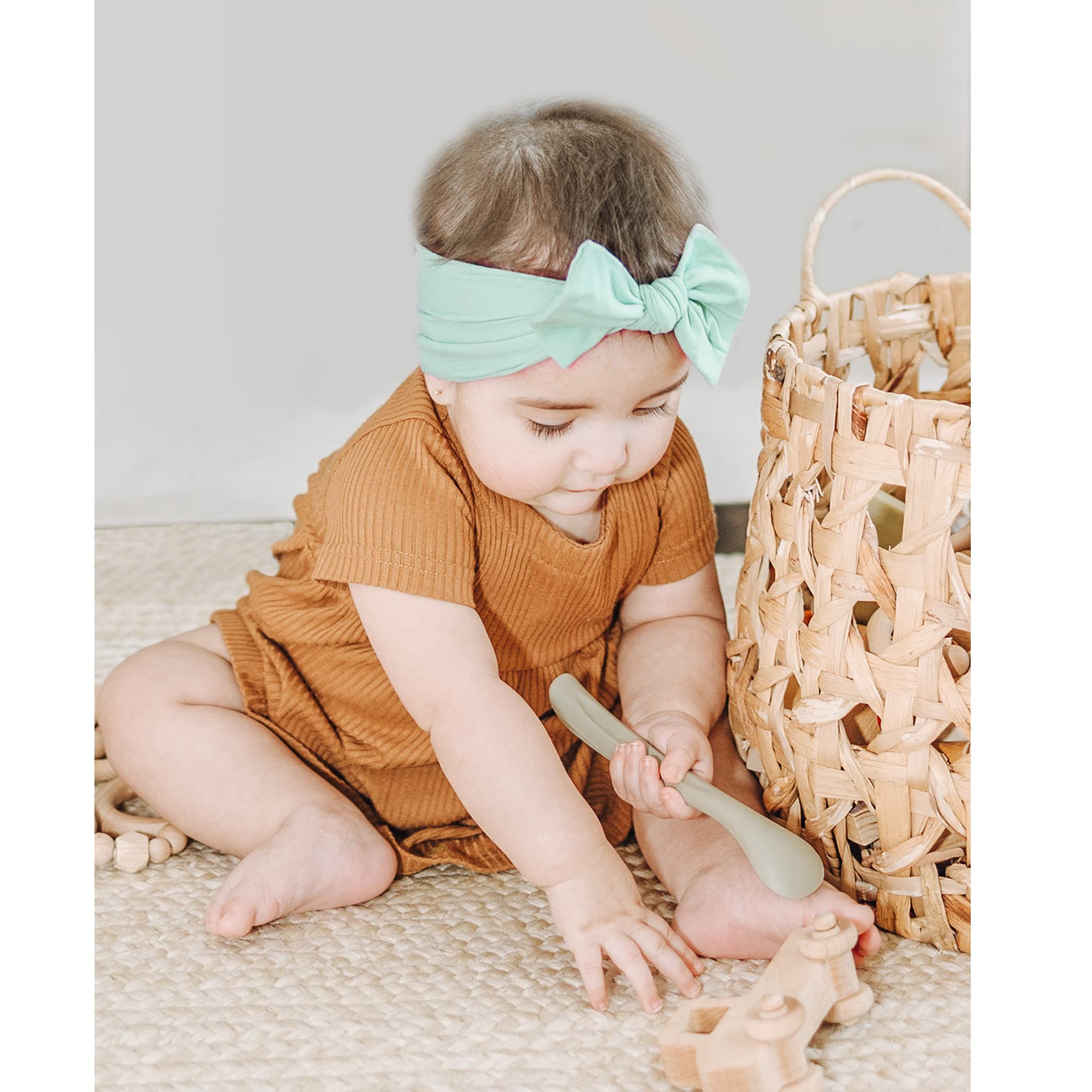 Prohouse 18PCS Soft Nylon Baby Headbands for Girls - Newborn Infant Toddler Hair Accessories Set (Bows & Elastics) - Perfect for Photoshoots, Birthday Parties & Daily Outfits